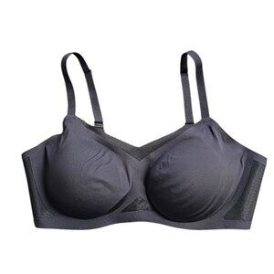 Honeylove Crossover Bra, Black, Mesh, Padded, Wireless, Size 38D, 38DD(E)